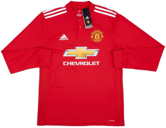 2017-18 Manchester United Home L/S Shirt Pogba #6 (M)