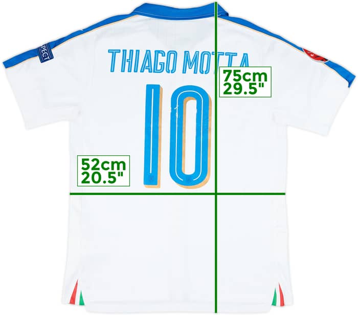 2016-17 Italy Away Shirt Thiago Motta #10 - 6/10 - (M)