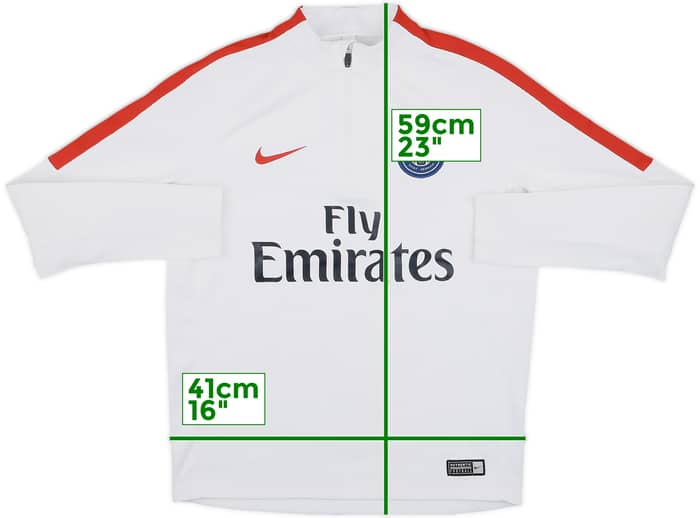 2016-17 Paris Saint-Germain Nike 1/4 Zip Training Top - 8/10 - (L.Boys)