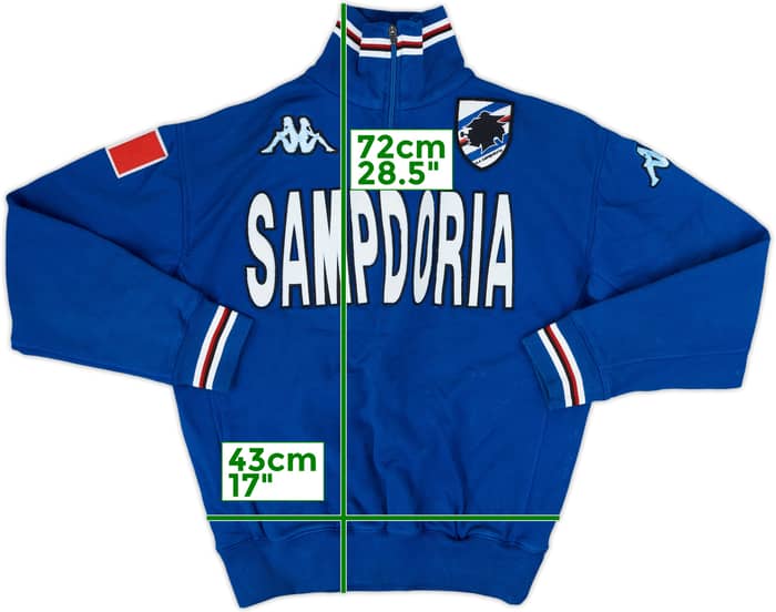 2005-06 Sampdoria Kappa 1/4 Zip Sweat Top - 8/10 - (M)