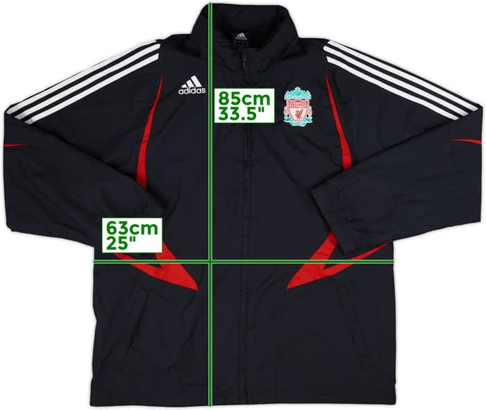 2007-08 Liverpool adidas Hooded Rain Jacket - 7/10 - (L)
