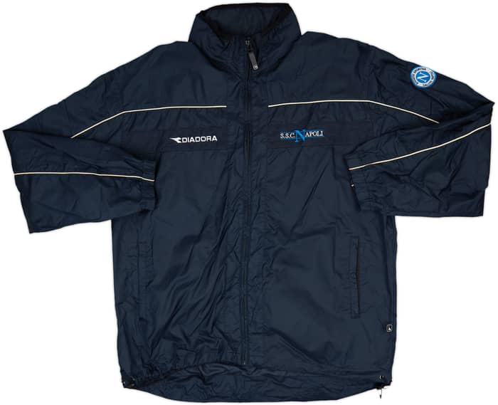 2002-03 Napoli Diadora Hooded Rain Jacket - 8/10 - (L)