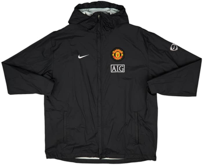 2009-10 Manchester United Nike Hooded Rain Jacket - 8/10 - (XL)