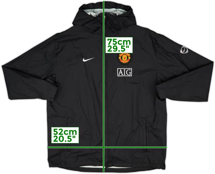 2009-10 Manchester United Nike Hooded Rain Jacket - 8/10 - (XL)