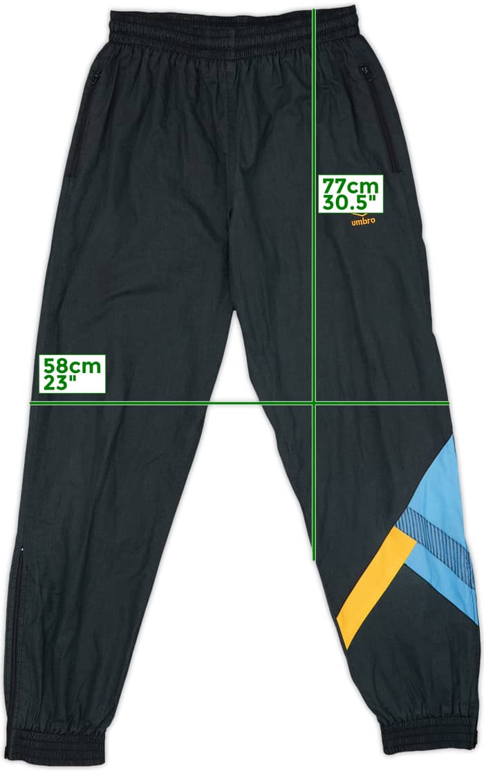 1991-92 Inter Milan Umbro Track Pants/Bottoms - 8/10 - (L)