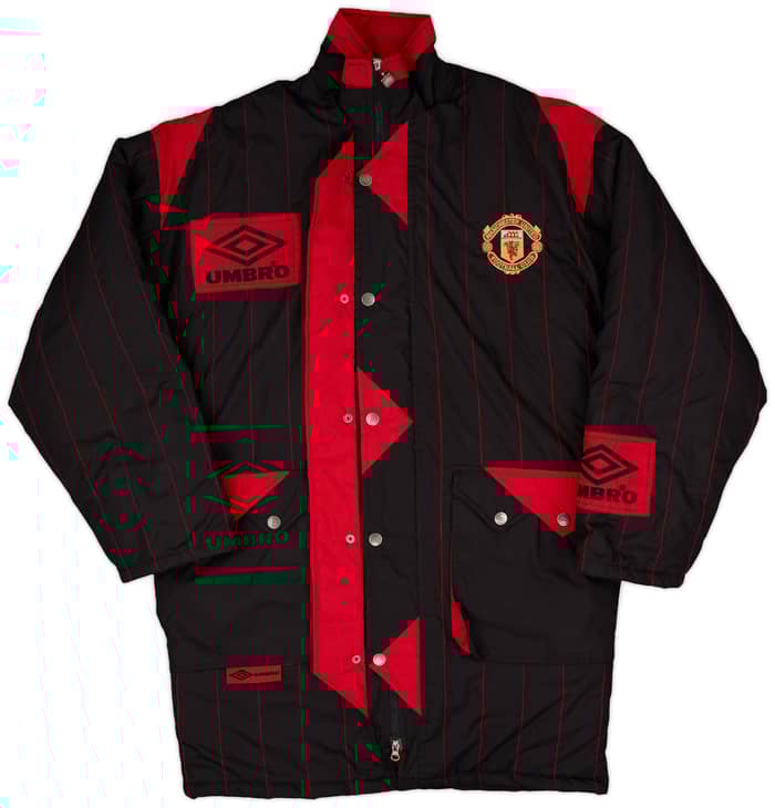 1992-93 Manchester United Umbro Padded Bench Coat - 9/10 - (M)