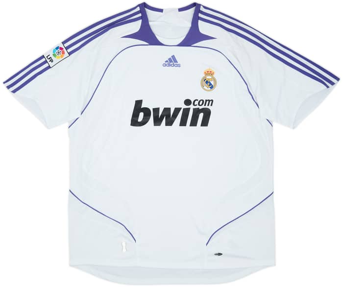 2007-08 Real Madrid Home Shirt v.Nistelrooy #17 - 8/10 - (XL)