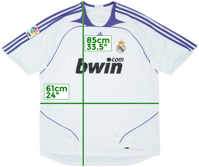 2007-08 Real Madrid Home Shirt v.Nistelrooy #17 - 8/10 - (XL)