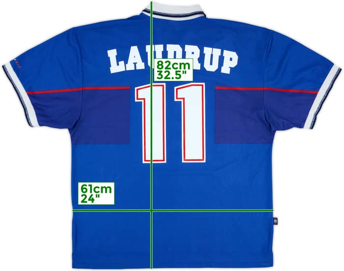 1997-99 Rangers Home Shirt Laudrup #11 - 9/10 - (XXL)