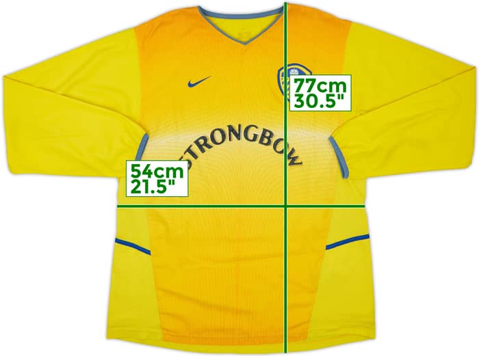 2002-03 Leeds United Away L/S Shirt Radebe #5 - 7/10 - (L)
