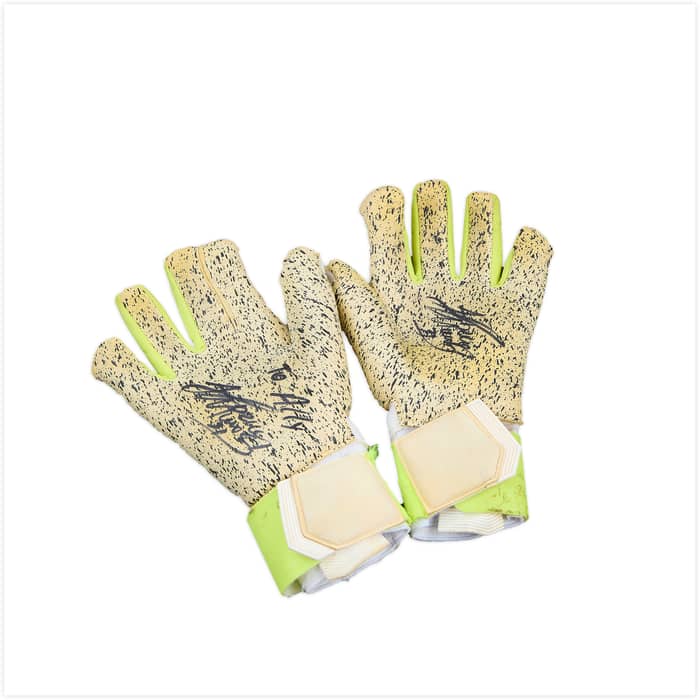 2020-21 Manchester City Match Worn Signed Uhlsport Pure Alliance GK Gloves (Ederson)