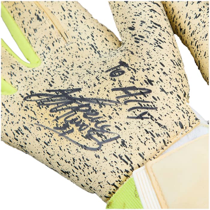 2020-21 Manchester City Match Worn Signed Uhlsport Pure Alliance GK Gloves (Ederson)