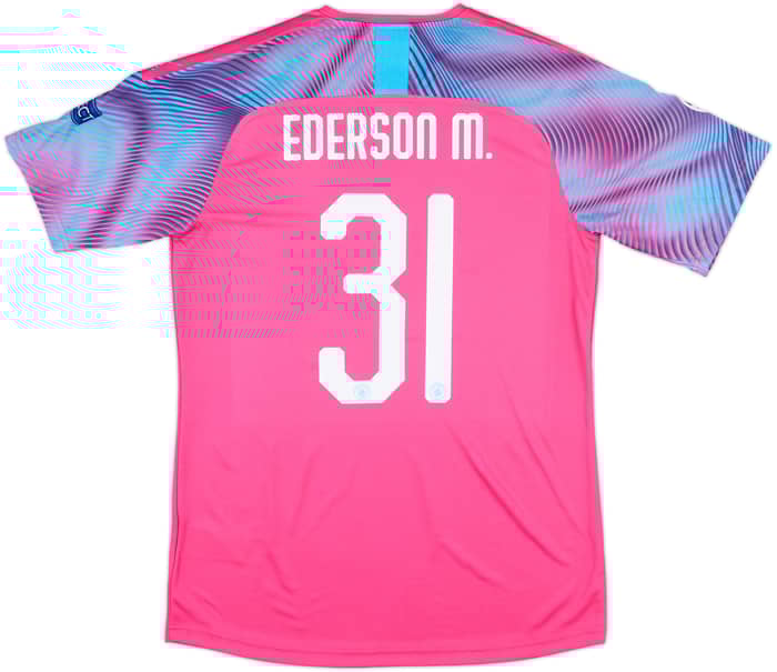 2019-20 Manchester City Match Issue Champions League GK Shirt Ederson M. #31