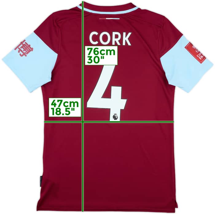 2020-21 Burnley Match Issue FA Cup Home Shirt Cork #4