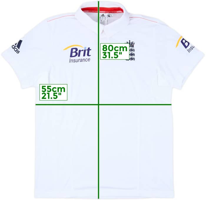 2010-11 England Cricket Home Shirt - 9/10 - (L/XL)