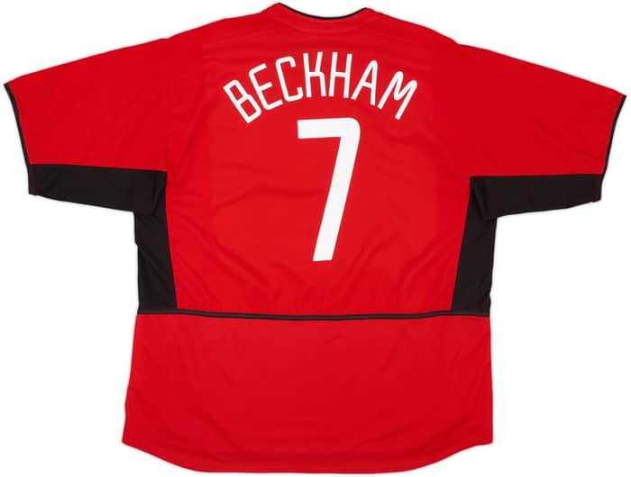 2002-04 Manchester United Home Shirt Beckham #7 - 6/10 - (XXL)