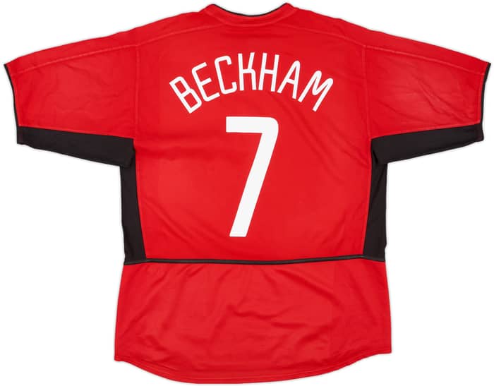 2002-04 Manchester United Home Shirt Beckham #7 - 4/10 - (L)