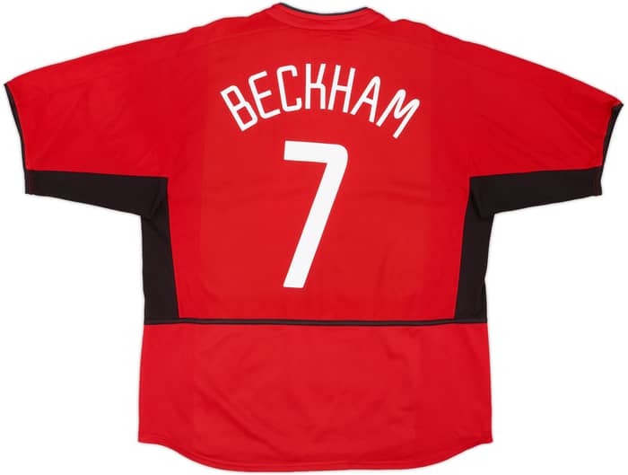 2002-04 Manchester United Home Shirt Beckham #7 - 4/10 - (XL)