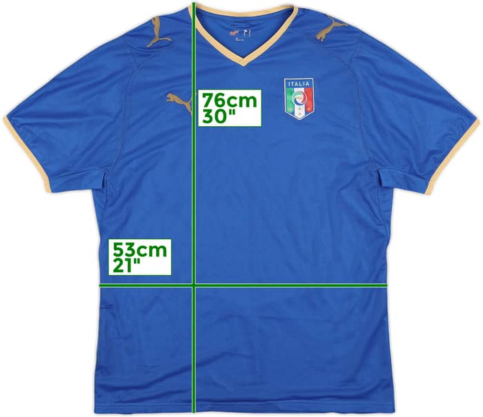 2007-08 Italy Home Shirt - 8/10 - (L)