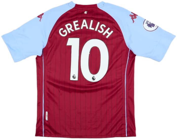 2020-21 Aston Villa Home Shirt Grealish #10 - 7/10 - (L)