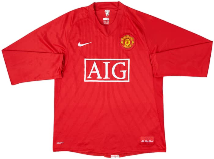 2007-09 Manchester United Home L/S Shirt Rooney #10 - 5/10 - (M)