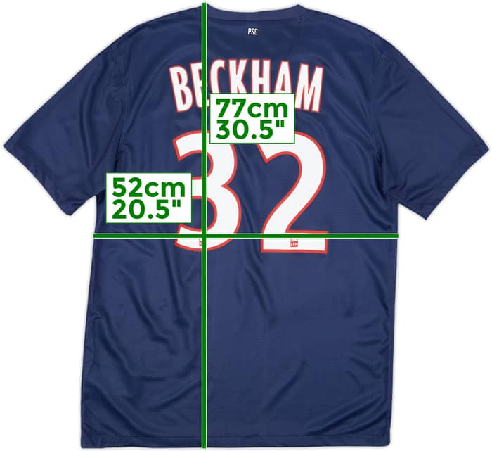 2012-13 Paris Saint-Germain Home Shirt Beckham #32 - 8/10 - (M)