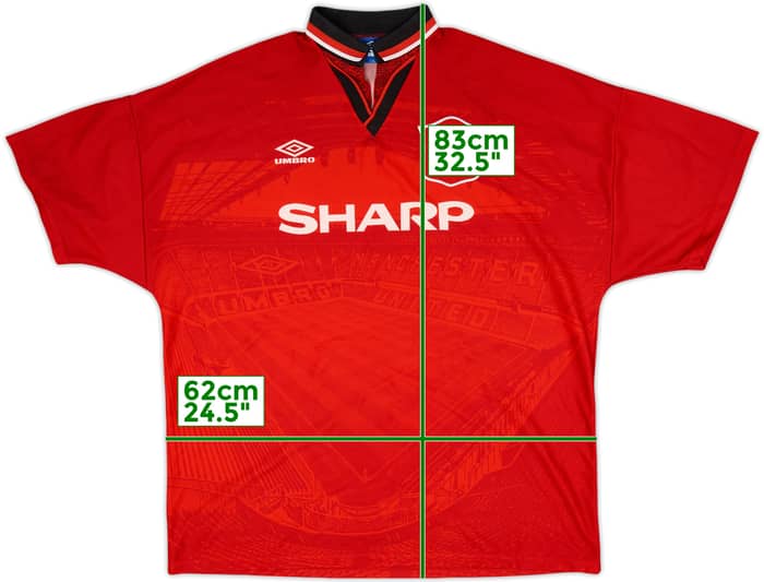 1994-96 Manchester United Home Shirt - 4/10 - (XXL)