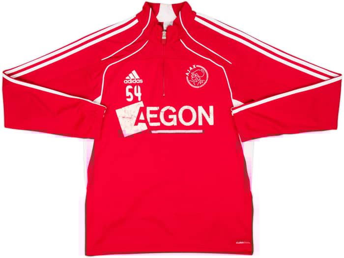 2010-11 Ajax Player Issue adidas 1/4 Zip Drill Top #54 - 5/10 - (L)