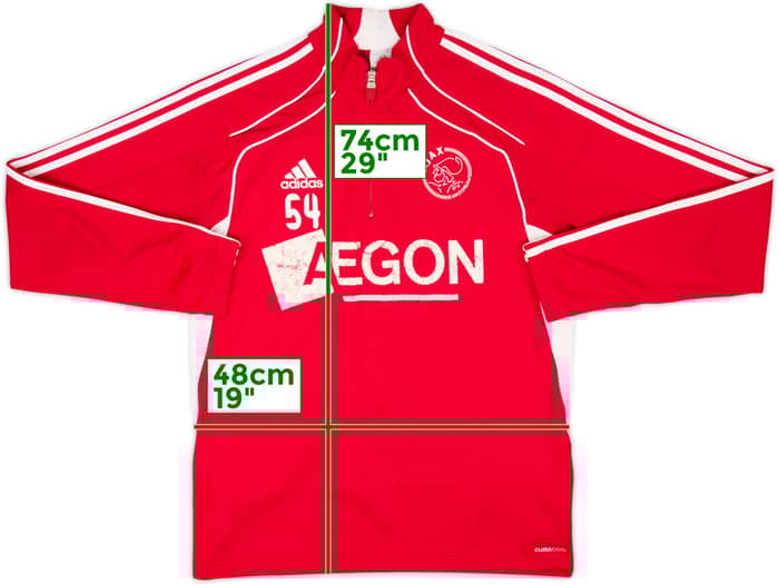 2010-11 Ajax Player Issue adidas 1/4 Zip Drill Top #54 - 5/10 - (L)