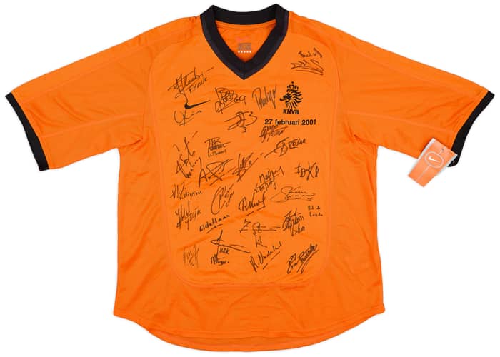 2000-02 Netherlands Squad Signed Home Shirt (M)