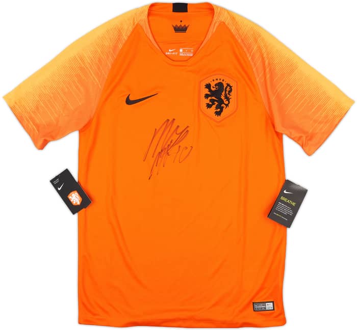 2018-19 Netherlands Signed Home Shirt (S)