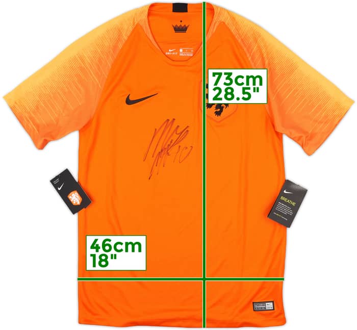 2018-19 Netherlands Signed Home Shirt (S)
