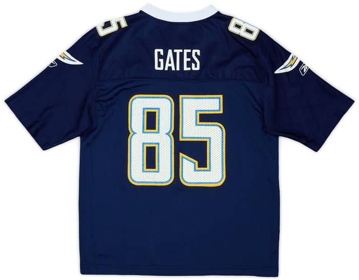 2007 San Diego Chargers Gates #85 Reebok Replica Home Jersey - 8/10 - (L.Boys)