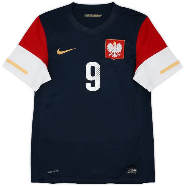 2010-12 Poland Away Shirt Lewandowski #9 - 8/10 - (S)