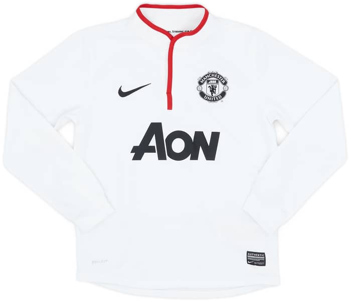 2012-14 Manchester United Away L/S Shirt Evans #6 - 9/10 - (S.Boys)