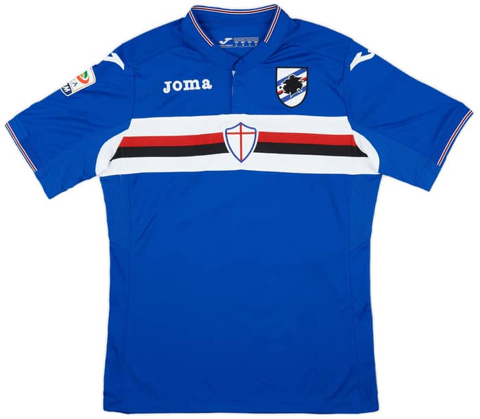 2015-16 Sampdoria Signed Home Shirt Eder #23 - 9/10 - (L)