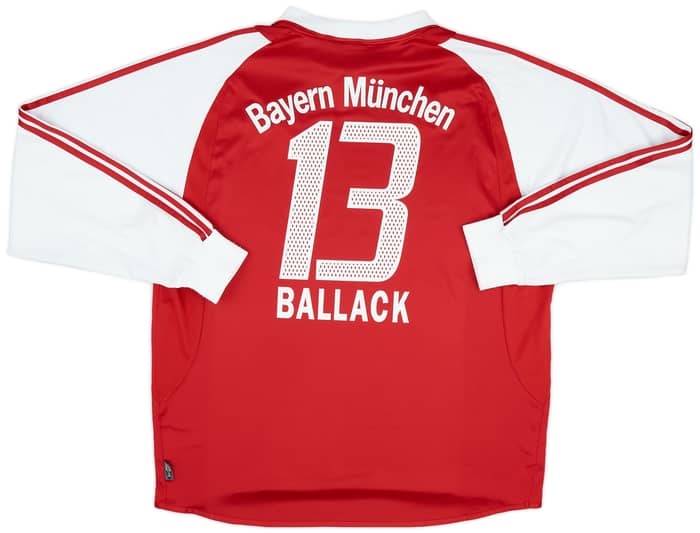 2003-04 Bayern Munich Home L/S Shirt Ballack #13 - 9/10 - (XXL)