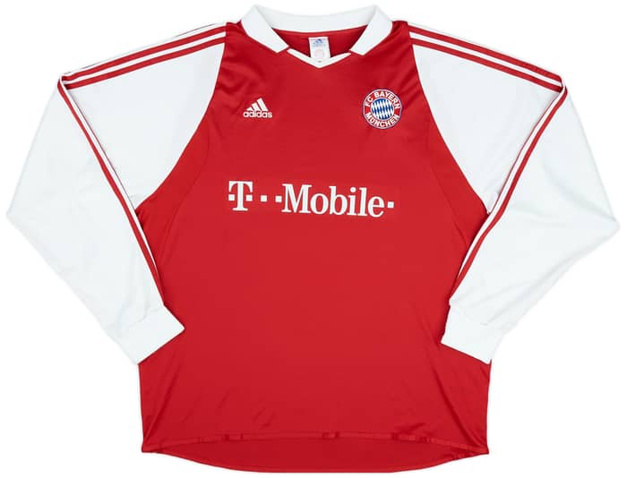2003-04 Bayern Munich Home L/S Shirt Ballack #13 - 9/10 - (XXL)