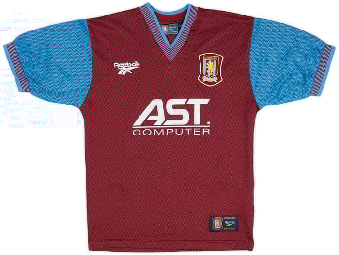 1997-98 Aston Villa Home Shirt Yorke #10 - 9/10 - (S)