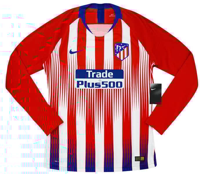 2018-19 Atletico Madrid Player Issue Home L/S Shirt