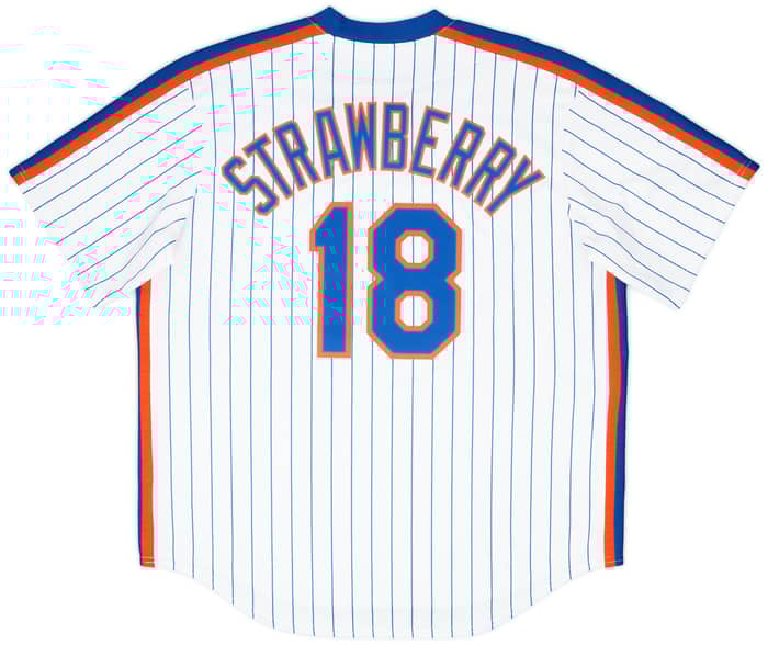 1986 New York Mets Strawberry #18 Nike Copperstown Collection Home Jersey - 9/10 - (XL)