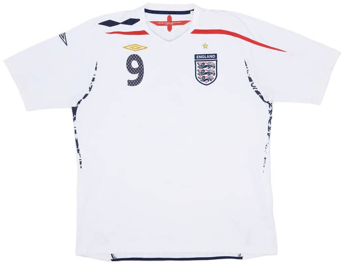 2007-09 England Home Shirt Rooney #9 - 7/10 - (XXL)
