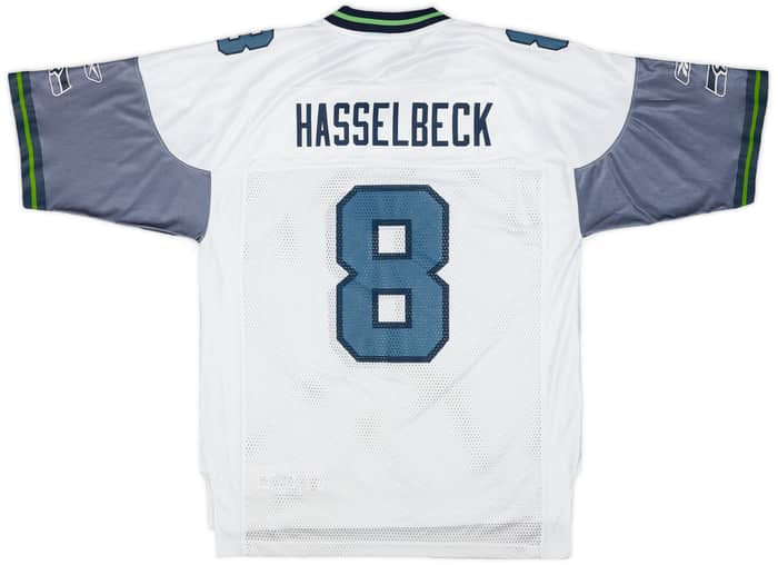 2005-06 Seattle Seahawks Hasselbeck #8 Reebok On Field Away Jersey - 8/10 - (M)