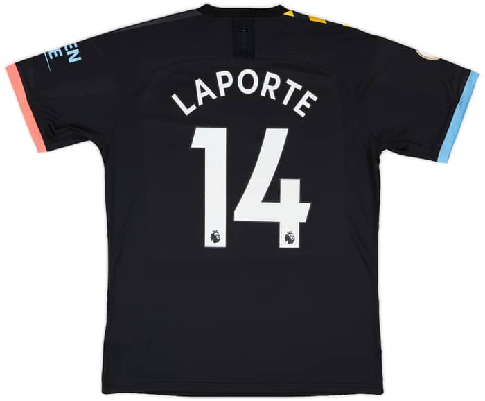 2019-20 Manchester City Match Issue Away Shirt Laporte #14