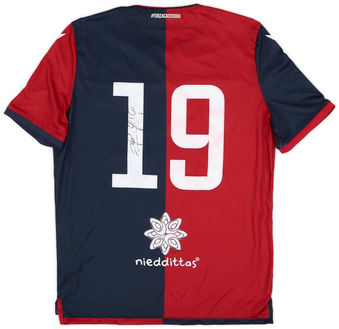 2019-20 Cagliari Match Issue Home Shirt #19 (Bradarić)