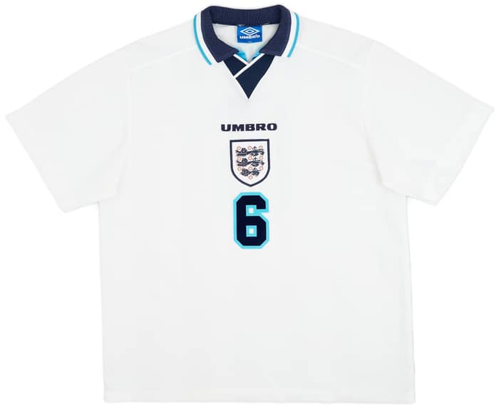 1995-97 England Home Shirt Southgate #6 - 8/10 - (XXL)