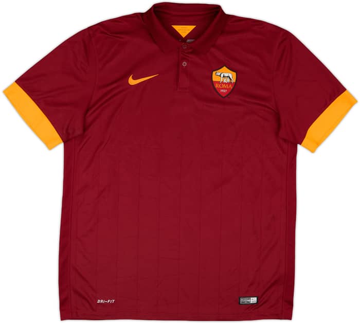 2014-15 Roma Home Shirt De Rossi #16 - 8/10 - (L)