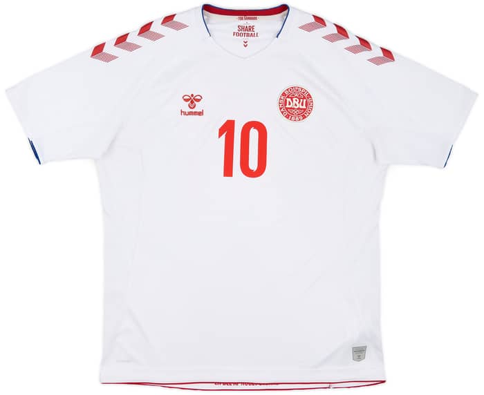 2018-19 Denmark Away Shirt Eriksen #10 - 7/10 - (XL)