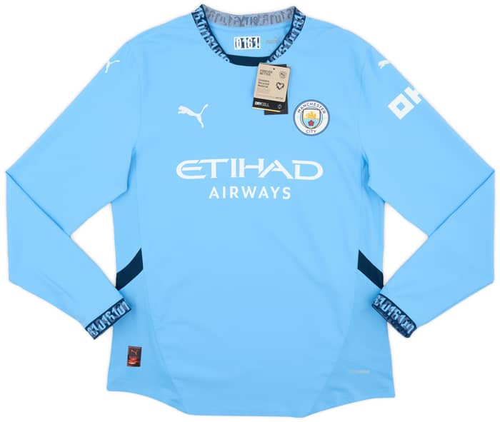2024-25 Manchester City Authentic Home L/S Shirt De Bruyne #17