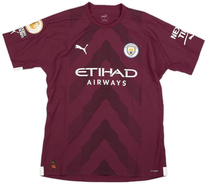 2022-23 Manchester City Match Issue GK Shirt Carson #33